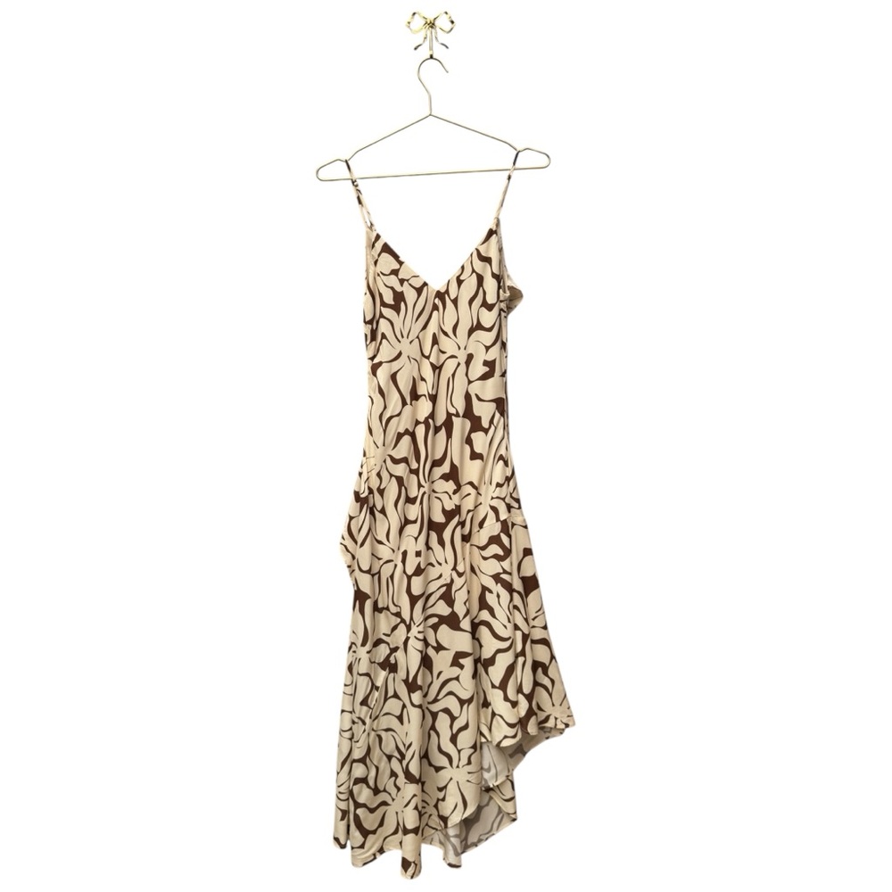 MON RENN High Tide Strappy Midi Dress Coffee 8 - Picture 9 of 11
